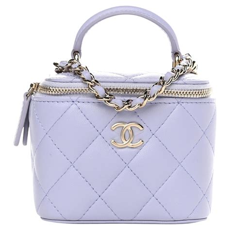 chanel vanity bag purple|Chanel vanity bag with handle.